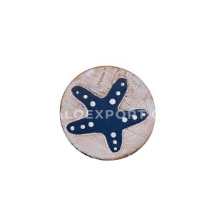 Wooden Circle Starfish Table Decoration