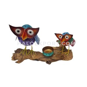 Metal Handicraft Decoration With Driftwood