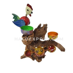 Metal Handicraft Decoration With Driftwood