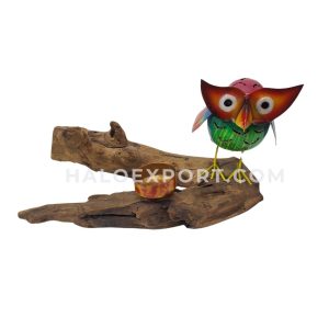 Metal Handicraft Decoration With Driftwood