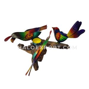 Metal Handicraft Decoration With Driftwood