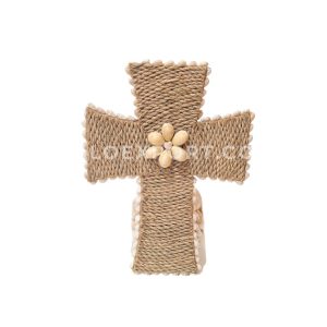 Cross Design Wall Hanging Decoration With Shells